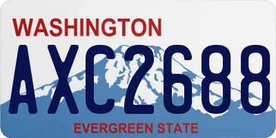 WA license plate AXC2688