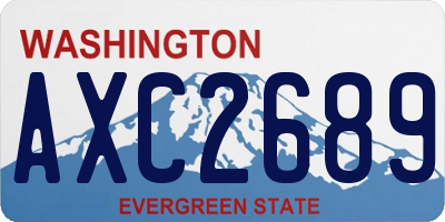 WA license plate AXC2689