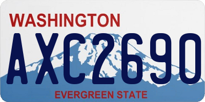 WA license plate AXC2690