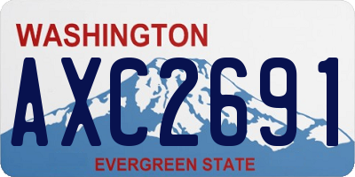 WA license plate AXC2691