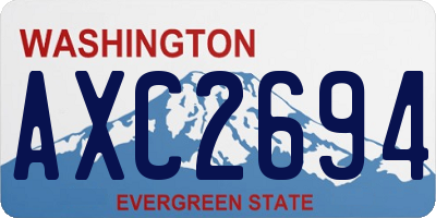 WA license plate AXC2694