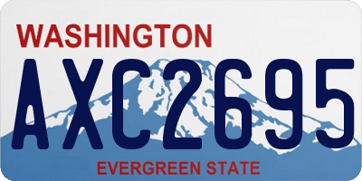 WA license plate AXC2695