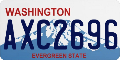 WA license plate AXC2696