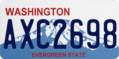 WA license plate AXC2698