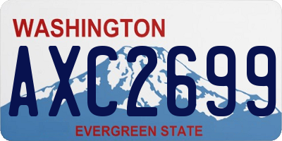 WA license plate AXC2699