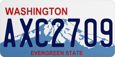 WA license plate AXC2709