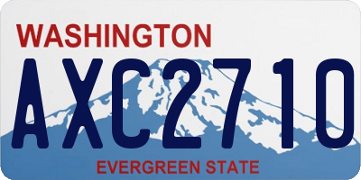 WA license plate AXC2710