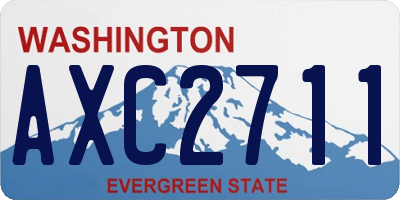 WA license plate AXC2711