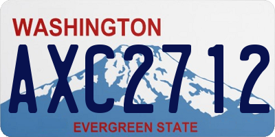 WA license plate AXC2712
