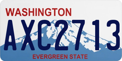 WA license plate AXC2713