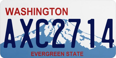 WA license plate AXC2714