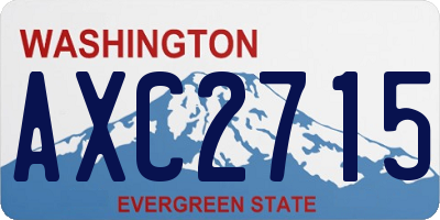 WA license plate AXC2715