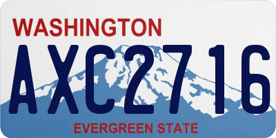 WA license plate AXC2716