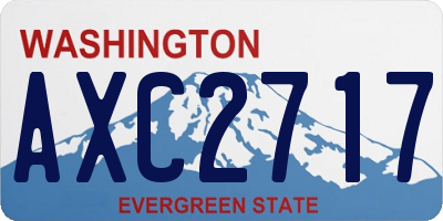WA license plate AXC2717