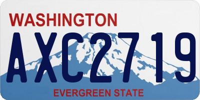 WA license plate AXC2719