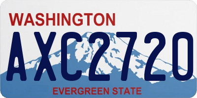 WA license plate AXC2720
