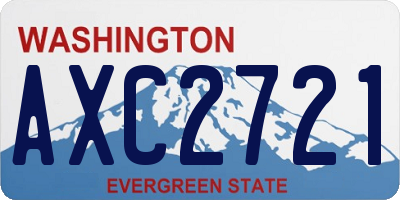 WA license plate AXC2721
