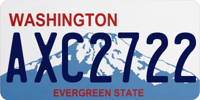 WA license plate AXC2722