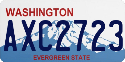 WA license plate AXC2723