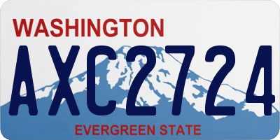 WA license plate AXC2724