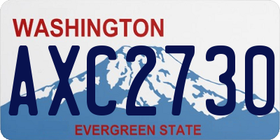 WA license plate AXC2730