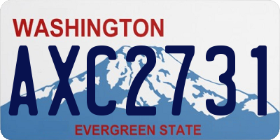 WA license plate AXC2731
