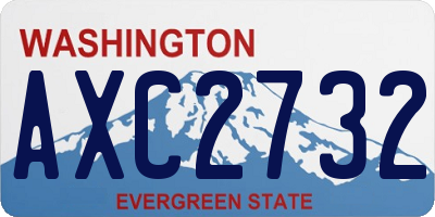WA license plate AXC2732