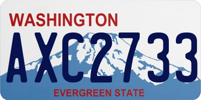 WA license plate AXC2733