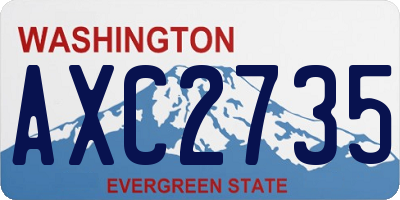 WA license plate AXC2735