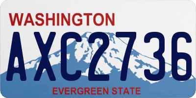 WA license plate AXC2736