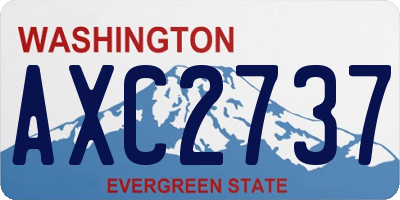WA license plate AXC2737