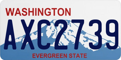 WA license plate AXC2739