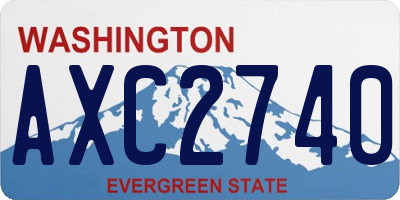 WA license plate AXC2740