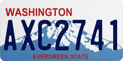 WA license plate AXC2741