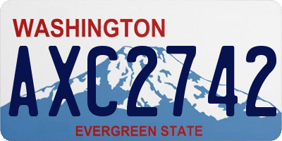 WA license plate AXC2742