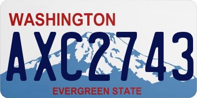 WA license plate AXC2743