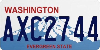 WA license plate AXC2744
