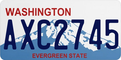 WA license plate AXC2745