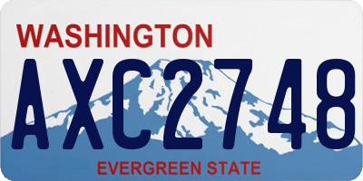 WA license plate AXC2748