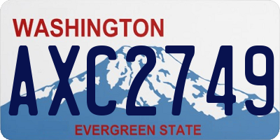 WA license plate AXC2749
