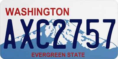 WA license plate AXC2757