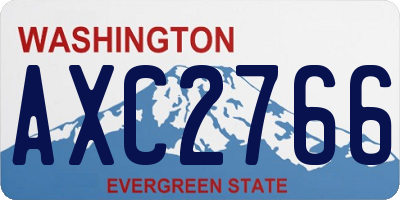 WA license plate AXC2766