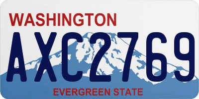 WA license plate AXC2769