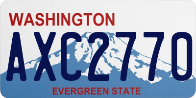 WA license plate AXC2770