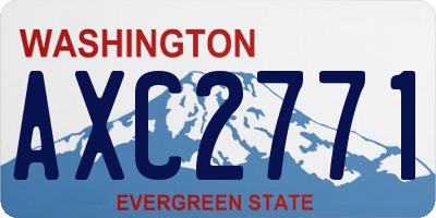 WA license plate AXC2771