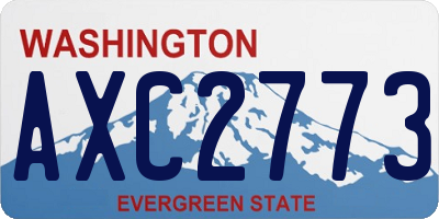 WA license plate AXC2773