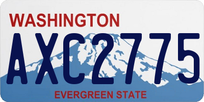WA license plate AXC2775