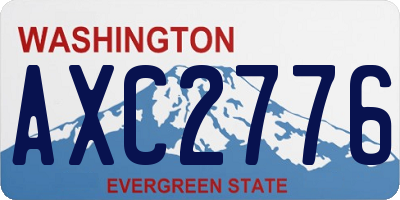 WA license plate AXC2776