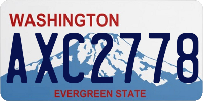 WA license plate AXC2778