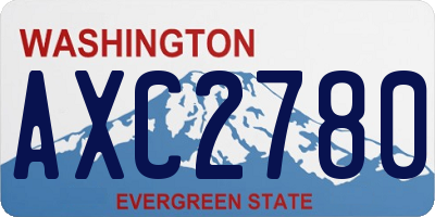 WA license plate AXC2780